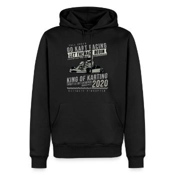 Go Kart - Männer Premium Bio Hoodie - Schwarz - Vorne - Nico (187cm)