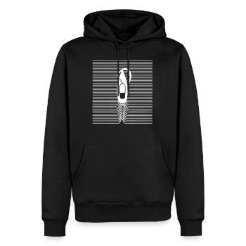 Voilier voilier voilier skipper yacht - Sweat à capuche Premium bio Homme - noir - Devant - Nico (187cm)