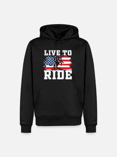 Western riding - Men’s Premium Organic Hoodie - black