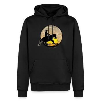 Westernreiten - Männer Premium Bio Hoodie - Schwarz - Vorne - Nico (187cm)