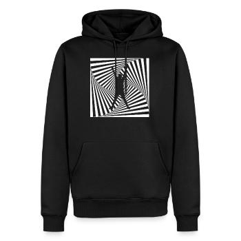 Illusion Optical Illusion T-Shirt Funny 3D - Sweat à capuche Premium bio Homme - noir - Devant - Nico (187cm)