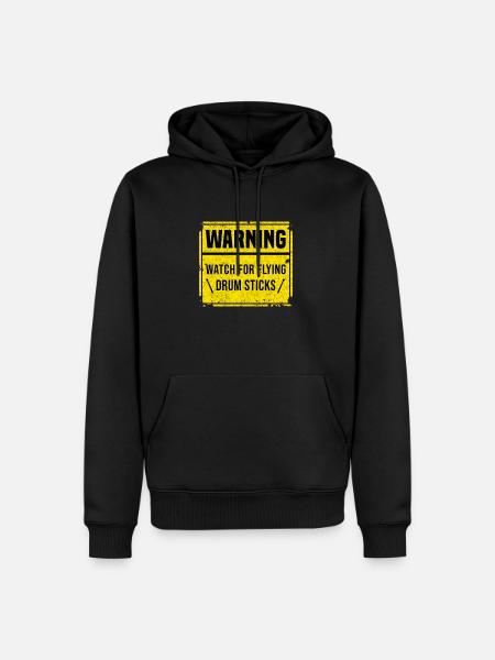 Schlagzeugspieler Schlagzeug Drummer Drum Sticks - Männer Premium Bio Hoodie - Schwarz