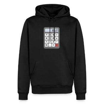 Lesbe Taschenrechner Schule Mathe Schüler Lehrer - Männer Premium Bio Hoodie - Schwarz - Vorne - Nico (187cm)