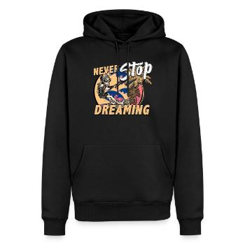 Kitesurfing - Männer Premium Bio Hoodie - Schwarz - Vorne - Nico (187cm)