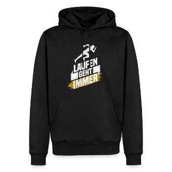 Marathonläufer Marathonlauf Marathon Läufer - Männer Premium Bio Hoodie - Schwarz - Vorne - Nico (187cm)