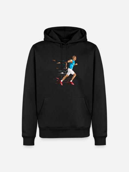 Coureur de marathon coureur de marathon course de marathon - Sweat à capuche Premium bio Homme - noir