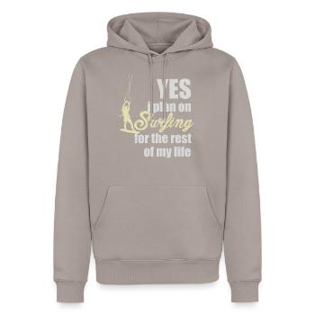 Kitesurfing, kiteboarding - Men’s Premium Organic Hoodie - taupe - Front - Nico (187cm)