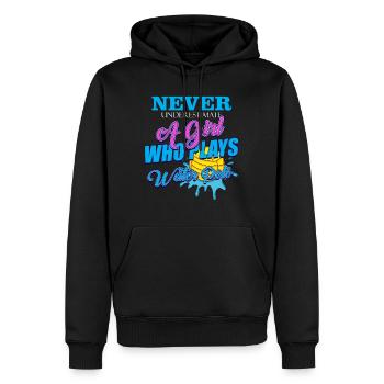 Water polo - Sweat à capuche Premium bio Homme - noir - Devant - Nico (187cm)