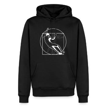 Klettern Bergsteigen Bergsteiger Wandern - Männer Premium Bio Hoodie - Schwarz - Vorne - Nico (187cm)