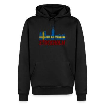 Schweden, Stockholm - Männer Premium Bio Hoodie - Schwarz - Vorne - Nico (187cm)