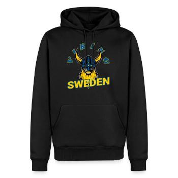 Suède, Vikings - Sweat à capuche Premium bio Homme - noir - Devant - Nico (187cm)