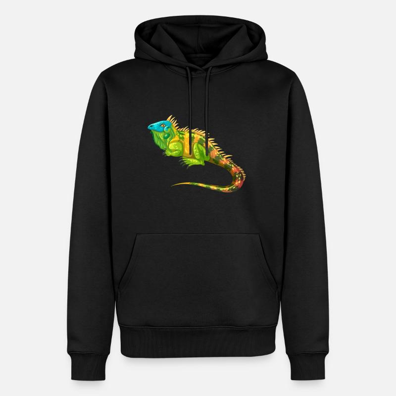 Amateurs de reptiles d'iguane - Sweat à capuche Premium bio Homme - noir