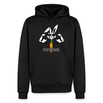 Pumpernickel mit Ärmel - Männer Premium Bio Hoodie - Schwarz - Vorne - Nico (187cm)