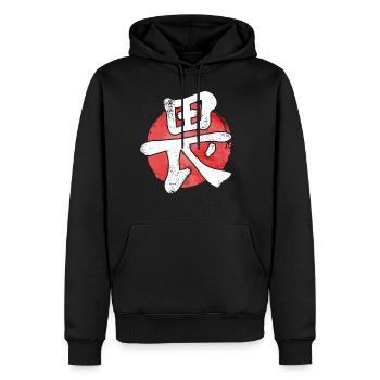 Kanji Respekt - Japanisches Schriftzeichen - Männer Premium Bio Hoodie - Schwarz - Vorne - Nico (187cm)