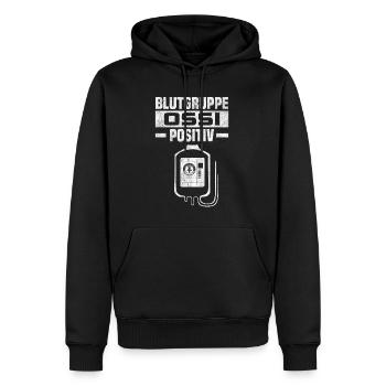 Ossi Humor Ostdeutschland DDR Nicki Ossis - Männer Premium Bio Hoodie - Schwarz - Vorne - Nico (187cm)