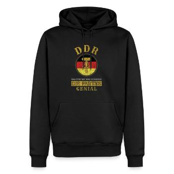 DDR Spruch Ossi Witze Party DDR Kostüm - Männer Premium Bio Hoodie - Schwarz - Vorne - Nico (187cm)
