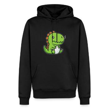 Bébé T-Rex Kawaii Cadeau de dinosaure - Sweat à capuche Premium bio Homme - noir - Devant - Nico (187cm)