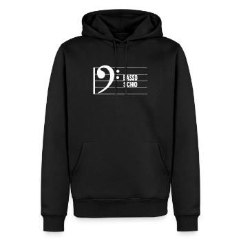 Tuba E-Bass Kontrabass Bayern - Männer Premium Bio Hoodie - Schwarz - Vorne - Nico (187cm)