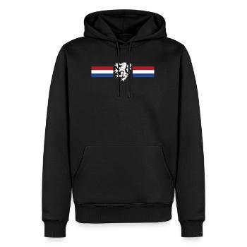 Lion Coat of Arms Netherlands Holland Dutch - Men’s Premium Organic Hoodie - black - Front - Nico (187cm)