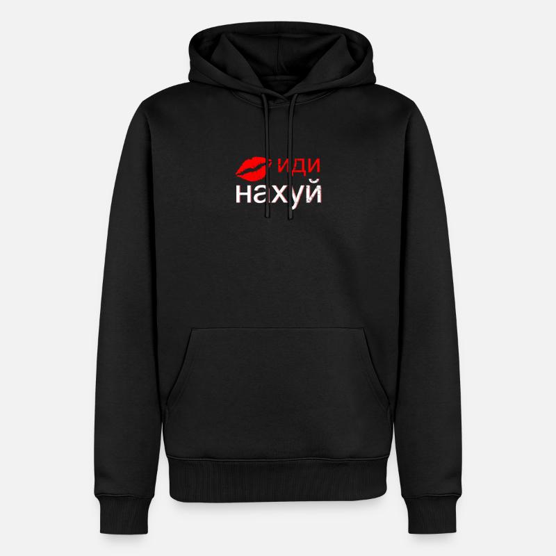Idi Nachuj Russie Russie - Sweat à capuche Premium bio Homme - noir