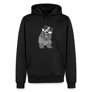 Süßer Dachs Geschenk - Männer Premium Bio Hoodie - Schwarz - Vorne - Nico (187cm)
