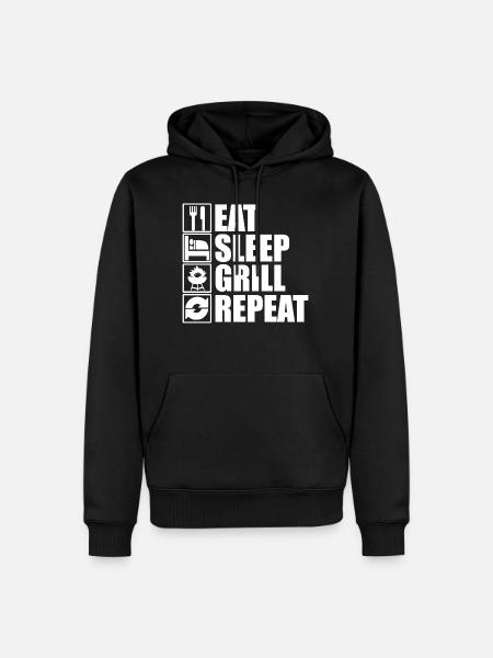 GRILLING - Men’s Premium Organic Hoodie - black