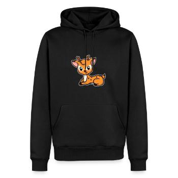 Chevreuil mignon Chevreuil Cadeau de cerf - Sweat à capuche Premium bio Homme - noir - Devant - Nico (187cm)