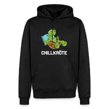 Chill Toad Turtle Chill Turtle Gift - Men’s Premium Organic Hoodie - black - Front - Nico (187cm)