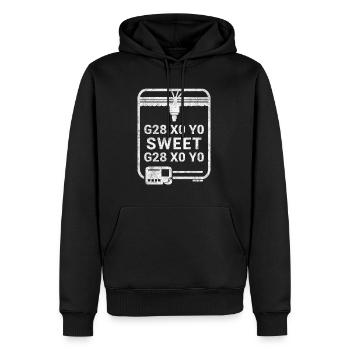 3D Druck Technik Nerd Home Sweet Home 3D Print - Männer Premium Bio Hoodie - Schwarz - Vorne - Nico (187cm)