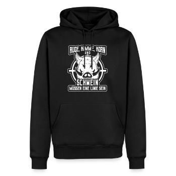 Jagen Jäger - Männer Premium Bio Hoodie - Schwarz - Vorne - Nico (187cm)