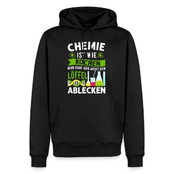 Chemie Ist Wie Kochen Laboranten Lustige Sprüche - Männer Premium Bio Hoodie - Schwarz - Vorne - Nico (187cm)