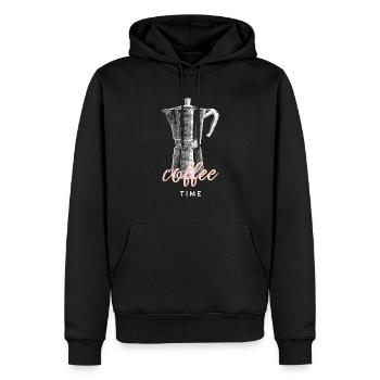 COFFEE BIALETTI Kaffee Barista Kaffeeliebhaber - Männer Premium Bio Hoodie - Schwarz - Vorne - Nico (187cm)