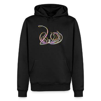 Octopus - Männer Premium Bio Hoodie - Schwarz - Vorne - Nico (187cm)