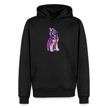 Schäferhund Welpe - Männer Premium Bio Hoodie - Schwarz - Vorne - Nico (187cm)