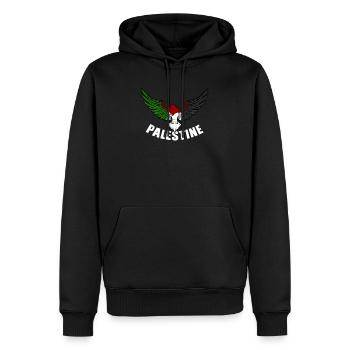 Free Gaza Liberté de Palestine libre pour la Palestine - Sweat à capuche Premium bio Homme - noir - Devant - Nico (187cm)
