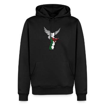 Liberté pour la Palestine Drapeau palestinien Gaza - Sweat à capuche Premium bio Homme - noir - Devant - Nico (187cm)