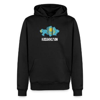 Republik Kasachstan Flagge Kazakhstan Kasache - Männer Premium Bio Hoodie - Schwarz - Vorne - Nico (187cm)