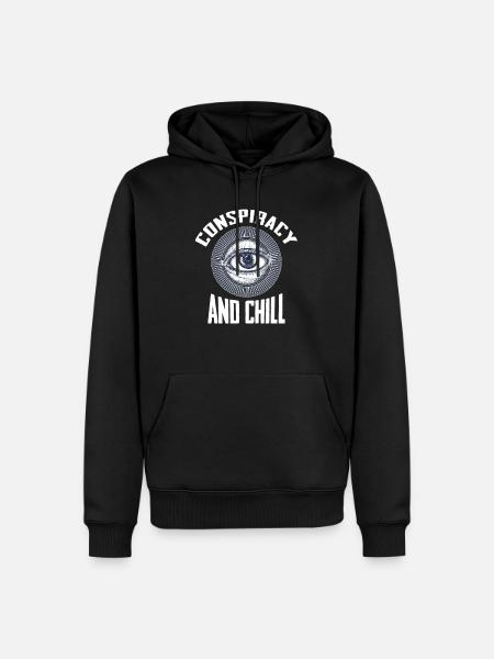 Funny Conspiracy & Chill Illuminati Gift - Men’s Premium Organic Hoodie - black