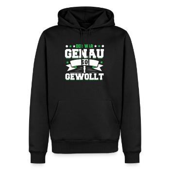 Tischfussball - Männer Premium Bio Hoodie - Schwarz - Vorne - Nico (187cm)