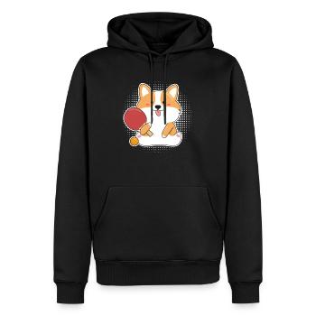 Tischtennis - Männer Premium Bio Hoodie - Schwarz - Vorne - Nico (187cm)