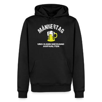 Männertag - Männer Premium Bio Hoodie - Schwarz - Vorne - Nico (187cm)