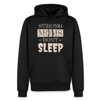 Meilleure maman Strong Mom don't sleep Mama - Sweat à capuche Premium bio Homme - noir - Devant - Nico (187cm)