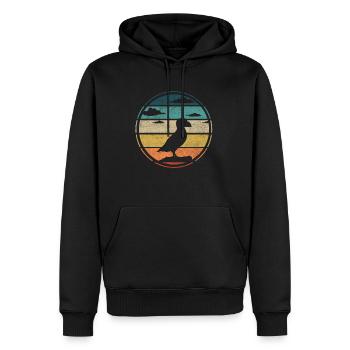 Papageitaucher - Männer Premium Bio Hoodie - Schwarz - Vorne - Nico (187cm)