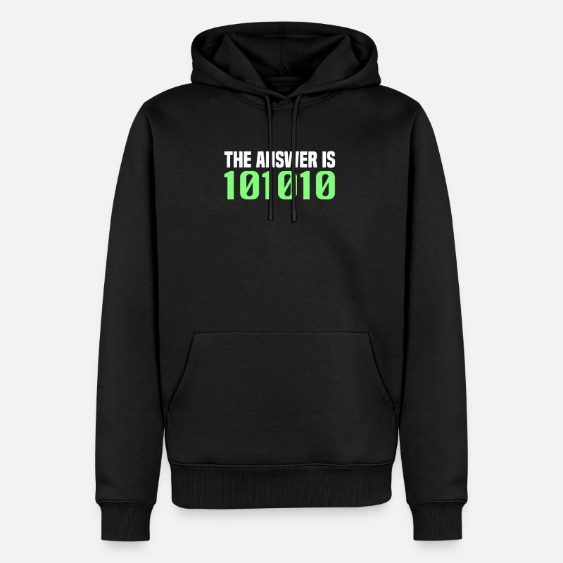 The Answer Is 42 Life The Universe And Everything - Männer Premium Bio Hoodie - Schwarz