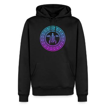 Mandala Maori Schildkröte T-Shirt - Männer Premium Bio Hoodie - Schwarz - Vorne - Nico (187cm)