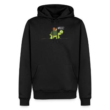 Schildkröte Und Schnecke WHEEEE - Männer Premium Bio Hoodie - Schwarz - Vorne - Nico (187cm)