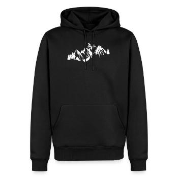 T-shirt de vélo de montagne cadeau montagne - Sweat à capuche Premium bio Homme - noir - Devant - Nico (187cm)