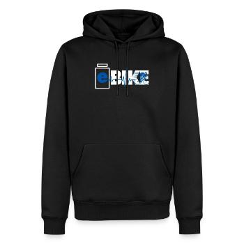 Batterie VAE vélo électrique Pedelec cadeau - Sweat à capuche Premium bio Homme - noir - Devant - Nico (187cm)