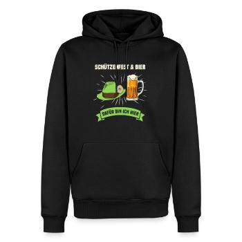 Schützenfest - Männer Premium Bio Hoodie - Schwarz - Vorne - Nico (187cm)