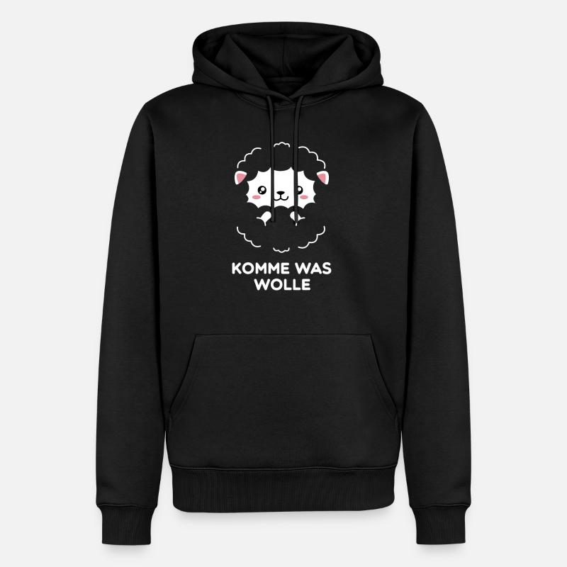 Stricken - Männer Premium Bio Hoodie - Schwarz